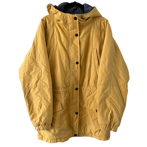 Vintage Jackets & Coats Vintage Mustard Yellow Fleece Lined Ling Jacket Large Poshmark